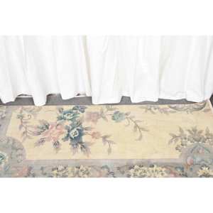 พรมขนแกะตุรกีสีเบจสีฟ้าวินเทจแบบคลาสสิกงานปะติดด้านข้างแบบโบโฮทำด้วยมือขนาด19 x 4.7ft พรมยางติดในห้องโถงสี่เหลี่ยมผืนผ้าแบบแอบสแตรก - Product Image 3