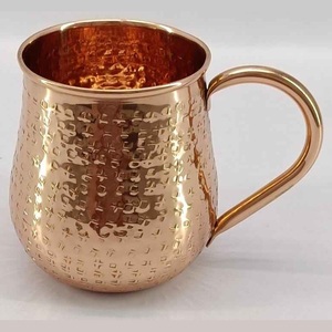 Lustrous Hammered Copper <b>Moscow</b> <b>Mule</b> <b>Mug</b>, Handmade Shiny Metal Drinkware, Premium Cocktail <b>Mug</b> for Bars Restaurants and Parties - Product Image 6