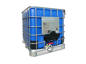 Blue 1000L IBC Plastic Barrel Square Water Container Light Proof Chemical Storage Tank with Metal Cage - Product Image 1