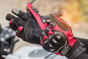 Gants de sport à doigts entiers pour la course automobile et le cyclisme Protection antidérapante avec gants de vélo de protection en cuir PU - Product Image 6