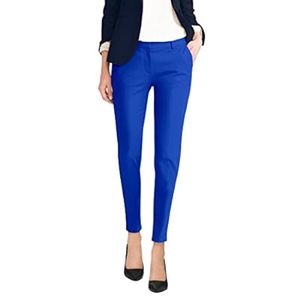 Pantalones ajustados de vestir para mujer, pantalones de vestir formales de oficina rectos planos de alta calidad, ropa de trabajo, pantalones de mujer OEM - Product Image 1