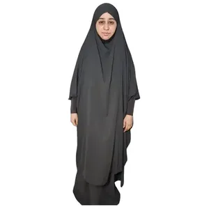 批发来样定做弹力袖夹裙穆斯林女性伊斯兰服装中庸连衣裙