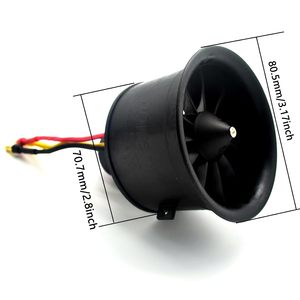 Ventilateur électrique à conduit (<span class=keywords><strong>EDF</strong></span>) 64 mm 4S 3500KV à 11 pales pour moteur de jet de modèle réduit d'avion - Product Image 1
