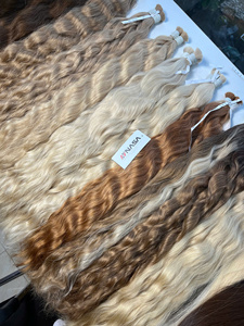 Prix d'usine Cheveux humains naturels en vrac Ondulation naturelle Couleurs foncées Platine Extensions de cheveux humains 100% vietnamiens Haute qualité - Product Image 4