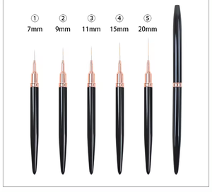 Private Label OEM Pink metallo manico Nailart pennelli <span class=keywords><strong>Neil</strong></span> <span class=keywords><strong>Neil</strong></span> Gel UV Gel Gel Nail Art Brush Kit all'ingrosso - Product Image 6
