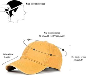 Casquette de baseball unisexe classique à 5 panneaux chapeau de boule de coton popeline réglable avec impression bouffante style teint lavé-Dobby - Product Image 4