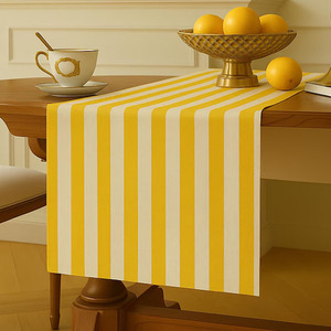 100% coton couleur Stipe fête de mariage décoratif coloré chemin de Table réutilisable moderne élégant durable de haute qualité doux - Product Image 2