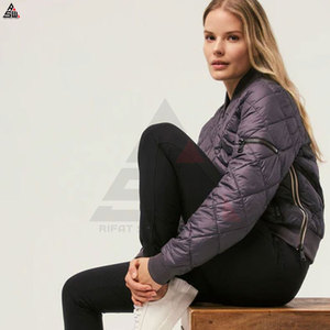 Service OEM, veste bomber d'hiver personnalisée pour homme, en toile, col montant, logo sur le devant, 100% coton, haute qualité, respirante, sportive - Product Image 5