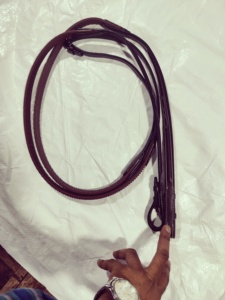Rênes de cheval demi-corde en cuir de haute qualité meilleure vente d'équipement d'équitation avec boucle - Product Image 2
