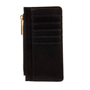 Porte-cartes de visite en cuir noir avec fermeture éclair KRTVZT30021 - Product Image 3