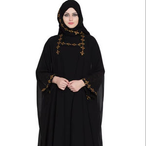 Vente en gros Abaya couleur unie vêtements islamiques modestes simples Abaya robes musulmanes pour les femmes Dubai Abaya - Product Image 1