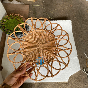 ที่รองจานหวายสำหรับงานแต่งงานและงานปาร์ตี้ที่เป็นมิตรต่อสิ่งแวดล้อมโต๊ะทรงกลมอุปกรณ์ชาร์จโต๊ะตกแต่งบ้าน - Product Image 4