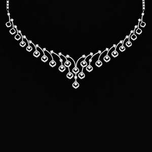 Collar de Diamantes Cultivados en Laboratorio de 18 Quilates, Corte Redondo, Oro Blanco, Amarillo y Rosa, 15.3 Gramos, 159 Quilates, Certificado IGI, Joyería de Lujo para Mujer - Product Image 1