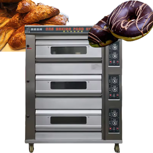 Horno de Gas de 4 Bandejas Easy Bake <span class=keywords><strong>para</strong></span> Panadería, <span class=keywords><strong>Relleno</strong></span> de <span class=keywords><strong>Pollo</strong></span>, Galletas, con Funciones de Vapor, Pescado a la Parrilla, Tartas de Huevo, Pasteles - Product Image 1