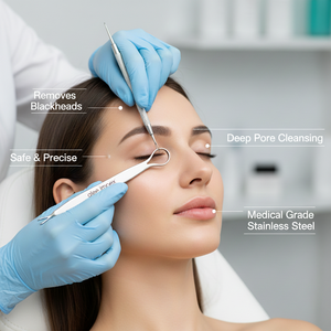 GLEE IMPEX Outil d'extraction des points noirs et de l'acné avancé en acier inoxydable, traitement professionnel de l'acné, modèle GI-AFBE-01 IN;34648 - Product Image 4