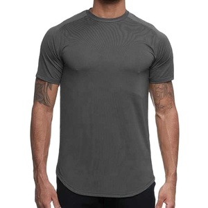 เสื้อยืดฮิปฮอปทรงโอเวอร์ไซส์ผ้าฝ้าย 100% แขนสั้น ลายเรียบ ดีไซน์ล่าสุดปี 2025 แห้งเร็ว สำหรับผู้ชาย - Product Image 1