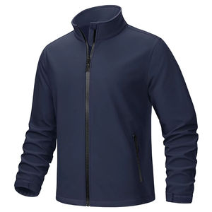 Venta caliente de los hombres de la vendimia de la chaqueta de alta calidad de encargo del estilo fresco de lana de otoño desgaste con cuello vuelto logotipo frontal de venta - Product Image 1