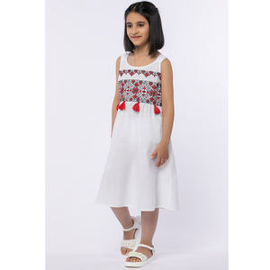 ชุดเด็กผู้หญิงคอกลมแขนกุดมีลายปัก - Product Image 3