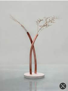 แจกันโต๊ะโลหะขนาดเล็กหรูหราสำหรับตกแต่งบ้านแจกันดอกไม้โลหะดีไซน์ทันสมัยสำหรับห้องนั่งเล่นหรือสำนักงาน - Product Image 5