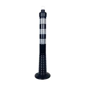 Ensemble de poteaux de délimitation noirs de 75 x 8 cm pour application en zone de stationnement - Product Image 2
