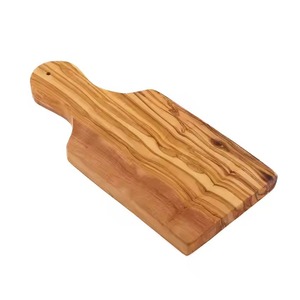 H.M.A Handicrafts Planche à découper en bois d'olivier miniature rustique Planche à découper et à servir artisanale avec poignée - Product Image 2