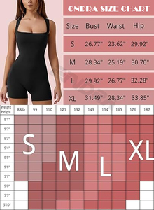 จั๊มสูทชิ้นเดียวสำหรับผู้หญิงชุดบอดี้สูทแขนกุดควบคุมหน้าท้องสำหรับออกกำลังกายชุดออกกำลังกายเล่นโยคะรัดรูปขาสั้น V ด้านหลัง - Product Image 6