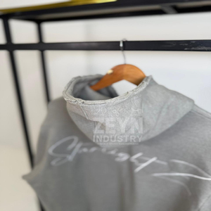Sweat-shirts pour hommes tendance avec logo brodé imprimé, logo personnalisé, streetwear, coton confortable, respirant, sweat-shirts pour hommes délavés - Product Image 6