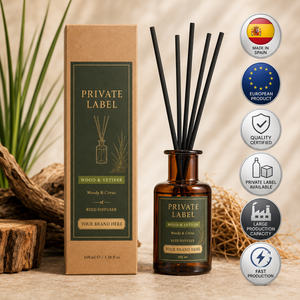 น้ำหอมปรับอากาศแบบก้านไม้หอมกลิ่นเวติเวอร์ 100 มล. สำหรับแบรนด์ส่วนตัว (OEM) |   น้ำหอมปรับอากาศมิคาโดะ |   สเปน สหภาพยุโรป - Product Image 1