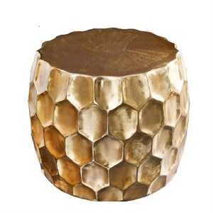 Mesa auxiliar de tronco de árbol de aluminio con acabado antiguo utilizado para la decoración interior de la sala de estar muebles hechos a mano de calidad de lujo - Product Image 6