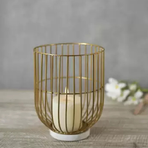 Impressionnant bougeoir en fil galvanisé de meilleure qualité taille personnalisée enduite noire pour la décoration de table mariage et restaurants - Product Image 4