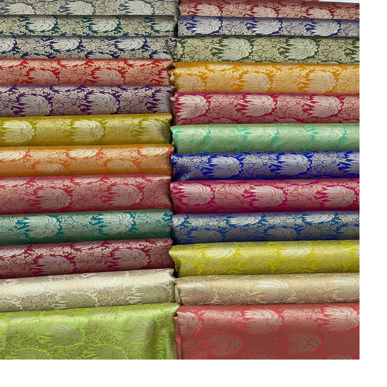 Luxury Brocade Silk Fabric - Solid Color Anti-Pill for Women's Apparel by CONIFER HANDMADES