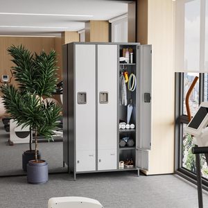 Casiers en métal pour dortoir gym vestiaire 6 portes en acier suspendu armoire assemblage requis tarif bas. - Product Image 6