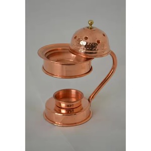 Brûleur d'encens suspendu en cuivre artisanal traditionnel avec support pour temple, salle de prière, décoration spirituelle et usage quotidien - Product Image 2