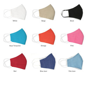 Venta al por mayor 100% algodón color sólido tela media mascarilla reutilizable nariz Clip filtro bolsillo personalizado moda OEM filtro transpirable - Product Image 6