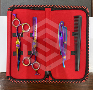 Kit de tijeras de corte de pelo de acero inoxidable duradero profesional RTS herramientas de peinado multiusos de alta calidad para Peluqueros - Product Image 3
