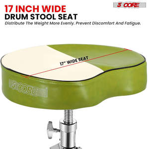 5 Core <b>Drum</b> Throne 4 Padded Guitar Stool Drummer Chair Adjustable Musician Seat - Product Image 3