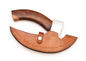 Tomahawk มีดตัดพิซซ่าเหล็ก D2ตามสั่งทำจากคาร์บอนแฮทช์พร้อมซองหนังเกรดอุตสาหกรรม - Product Image 5