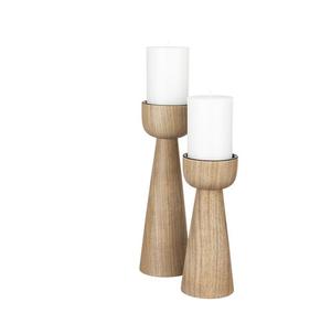 Bougeoir en bois antique pilier de mariage pour décor de table dernier design rustique gris lavage bougeoir en bois - Product Image 1