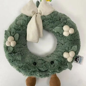 Guirnalda de Flores Blancas de Lujo, Adorno Colgante de Felpa de 25 cm, Navidad, Jelly Cat, Nuevas Plantas Divertidas, Guirnalda de PVC y Madera para Decoración de Bodas - Product Image 1