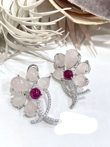 Elegantes pendientes llamativos con hermoso trabajo de piedra para mujeres niñas para fiesta y compromiso para fiesta de moda - Product Image 2