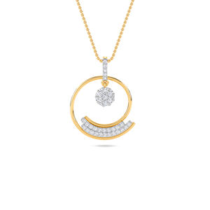 Pendentif Celeste Orbit en diamant | Or massif 14K avec diamants cultivés en laboratoire de 0.75 ct | Disponible en or rose, blanc et jaune - Product Image 5