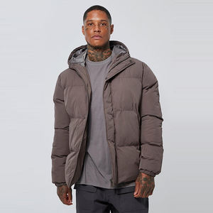 Ropa de calle transpirable personalizada, chaquetas de hombre de diseño cómodo con calce regular de palangre pesado liso, ropa informal - Product Image 1