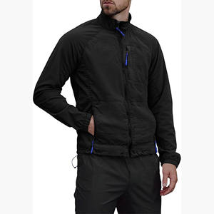 Veste coupe-vent unisexe légère à capuche, fermeture éclair intégrale, manches longues, unie, pour activités de plein air et randonnée - Product Image 1