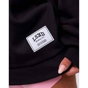 New Title Printed Varsity Boxy Crew Sweatshirt-Caviar Off-White - Product Image 5