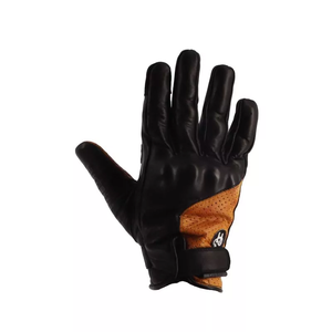 Gant de motard avec protection des jointures Doigts complets en cuir de vachette véritable Tissu en cuir lisse/perforé à l'intérieur de la doublure polaire - Product Image 5
