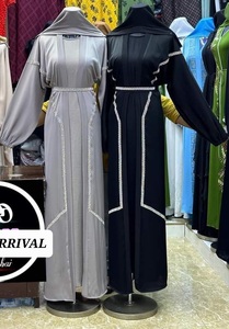 Dubai Abaya belle couleur noire abaya traditionnelle musulmane travail à la main caftan vêtements islamiques traditionnels pour femmes - Product Image 2