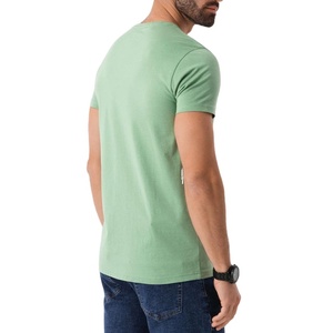 Camiseta Hip Hop con Cuello en V, Personalizable, de Color Sólido, sin Costuras, 170/210 Gsm, Tejido Elástico Transpirable de Alto Gramaje, Teñido Liso - Product Image 6