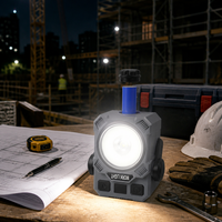 Lampe de travail LED G21 COB TG3 à double source lumineuse, portable, rechargeable, à gradation progressive, lampe d'avertissement rouge pour atelier et situations d'urgence