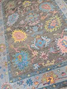 Haute qualité noué à la main laine Oushak tapis traditionnel grand antidérapant turc Style moderne abstrait chambre tapis ensembles - Product Image 5