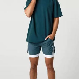 กางเกงขาสั้นผ้าฝ้ายสไตล์สตรีทไซส์ใหญ่ - Product Image 2